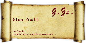 Gion Zsolt névjegykártya